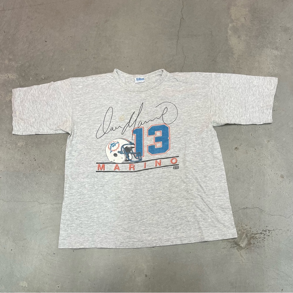 Vintage Miami dolphins Dan Marino T-SHIRT by Salem sportswear size XL